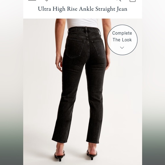 Abercrombie & Fitch Ankle Straight Ultra High Rise Ankle Straight Jean - Picture 7 of 7